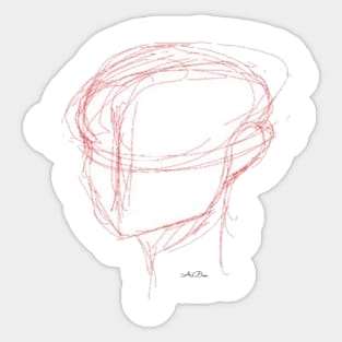 Head Sketch Sticker